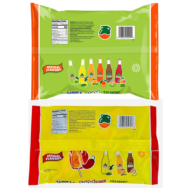 4 Pack - Jarritos Candy Variety Pack Sour & Sweet Gummies + Spicy & Sweet Lollipops Mexican Candy with Fruity Flavors