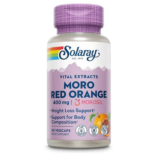 Solaray Morosil Moro Red Orange 400mg Weight Loss Support 30 VegCaps Solaray