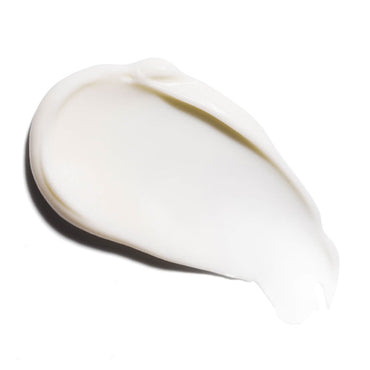 A smear of Murad Resurgence Renewing Eye Cream 0.5 oz—formulated with Palmitoyl pentapeptide-3—on a white background.