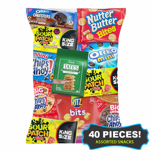 Nabisco Bulk Snack Pack Oreo Chips Ahoy Ritz Nutter Butter Sour Patch Kids 40 Pc