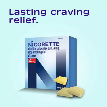Nicorette 4 mg Nicotine Gum Original Flavor, 170 count, offers lasting craving relief as an effective aid to help stop smoking.