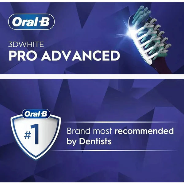 8 Pack Oral-B CrossAction 3D White Advanced Toothbrush Soft Bristle