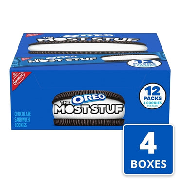 4 Pack - Oreo The Most Stuf Chocolate Sandwich Cookie 12 Per Box