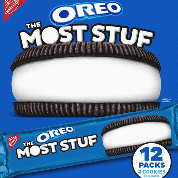 4 Pack - Oreo The Most Stuf Chocolate Sandwich Cookie 12 Per Box