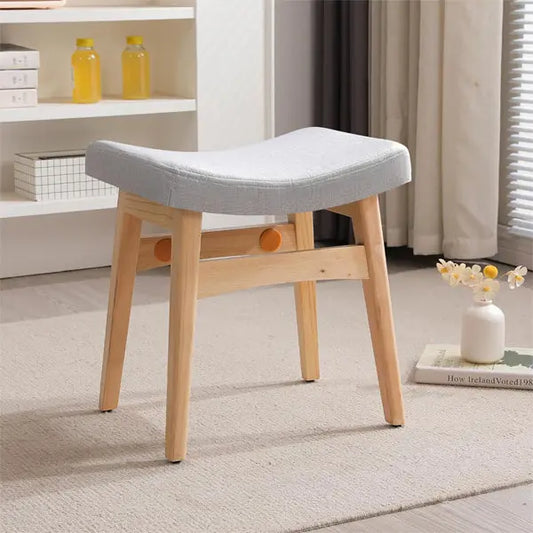 Costaskf Vanity Stool, Saddle Cushion Foot Stool, Modern Vanity Bench Ottoman Costaskf