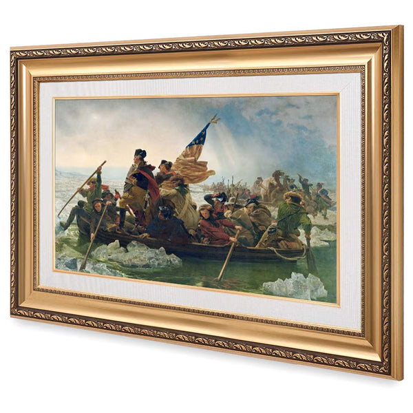DECORARTS Washington Crossing the Delaware Gold Frame, 36x26 Decorart