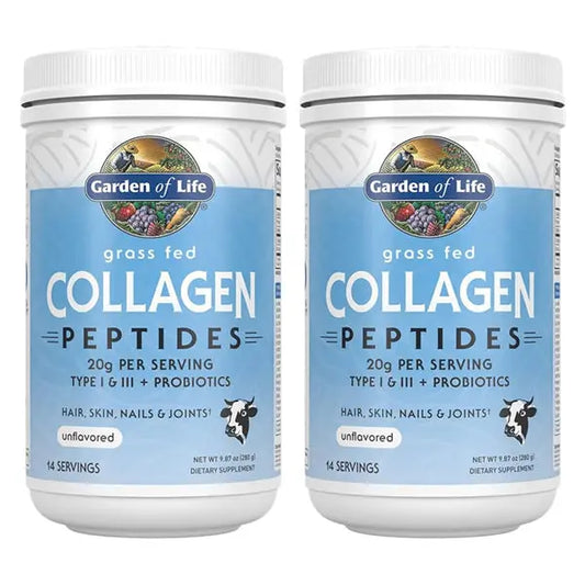 2 Pack - Garden of Life Grass Fed Unflavored Collagen Peptides Powder 14 Servings Garden of Life