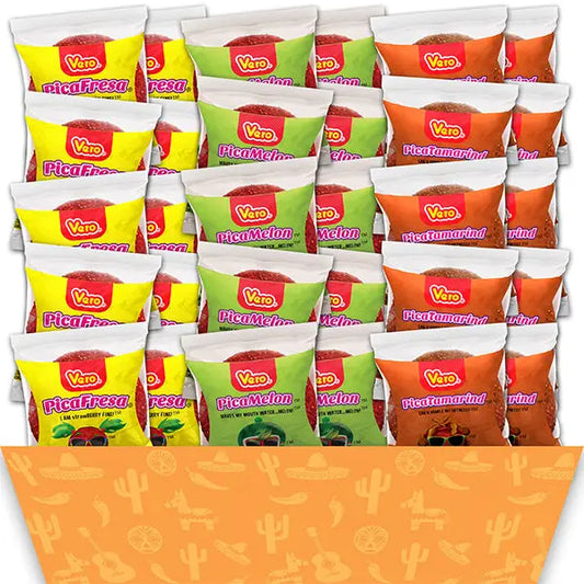 150 Count - Vero Pica Goma Mexican Candy Variety Pack Assorted Mix Individually Wrapped Vero