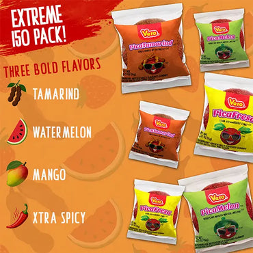 150 Count - Vero Pica Goma Mexican Candy Variety Pack Assorted Mix Individually Wrapped Vero