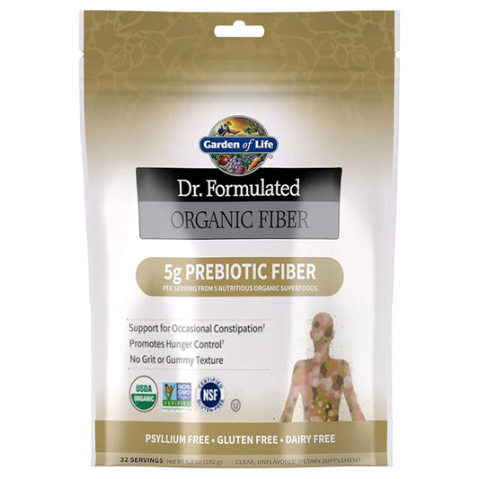 Garden of Life Organic Prebiotic Fiber Powder Supplement Unflavored 32 Servings Garden of Life