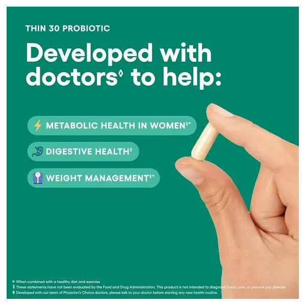 Physician's Choice Thin 30 Probiotic for Weight Management 30 Count Physician's Choice