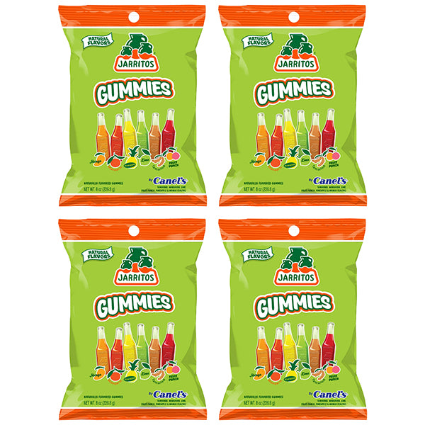 4 Pack - Jarritos Gummies Sweet Mexican Candies with Natural Flavors Sweet & Chewy 8oz