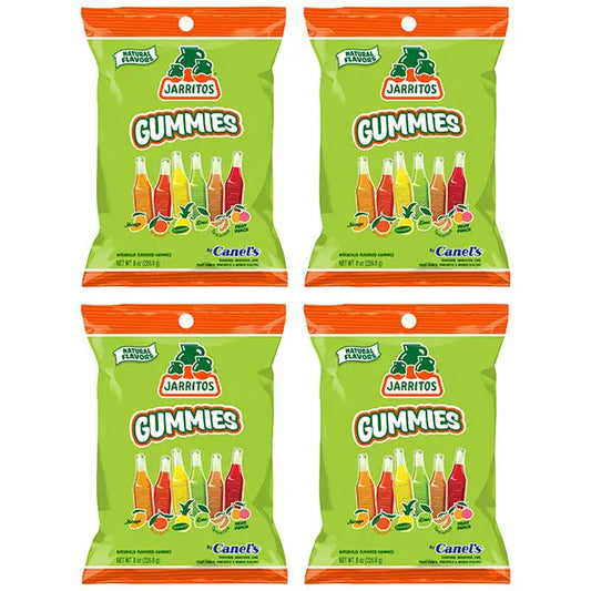 4 Pack - Jarritos Gummies Sweet Mexican Candies with Natural Flavors Sweet & Chewy 8oz Jarritos