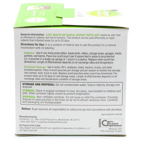 Stay Away Botanical Rodent Repellent Pest Control for Indoor Use 4ct Each