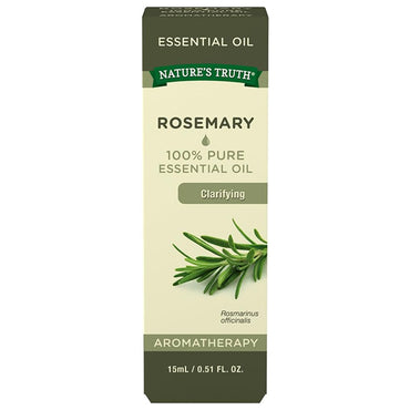 Natures Truth Aromatherapy 100% Pure Rosemary Essential Oil, 3 Pack (0.5 fl oz each), clarifying aroma—ideal for aromatherapy or DIY blends.