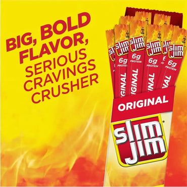 Slim Jim Original Giant Smoked Snack Meat Stick 0.97oz 24 Count