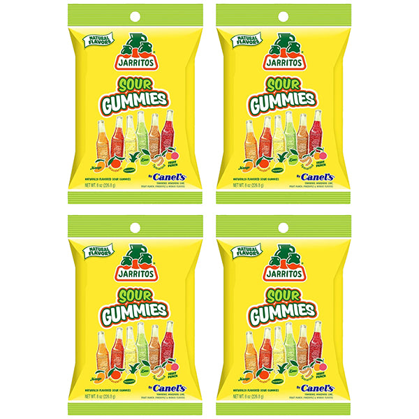 4 Pack - Jarritos Sour Gummies Mexican Candies Natural Flavors Tangy & Chewy 8oz