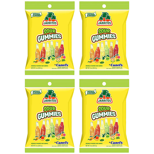 4 Pack - Jarritos Sour Gummies Mexican Candies Natural Flavors Tangy & Chewy 8oz