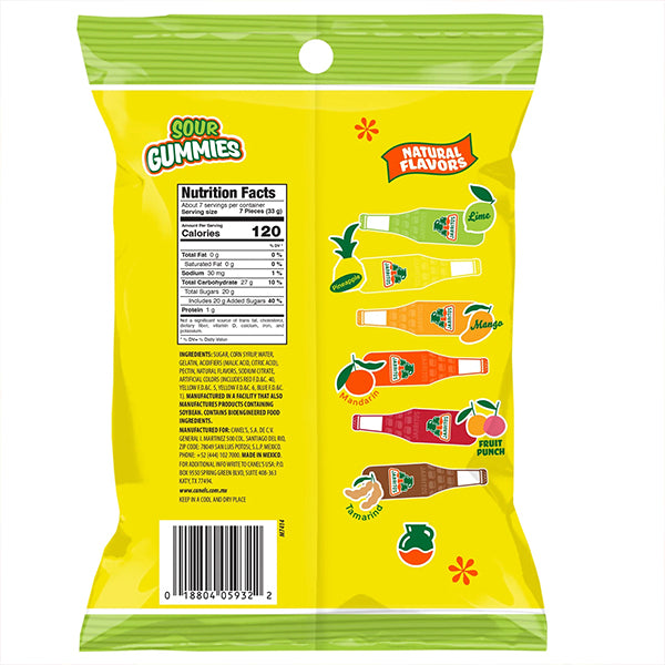 4 Pack - Jarritos Sour Gummies Mexican Candies Natural Flavors Tangy & Chewy 8oz