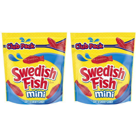 2 Pack - Swedish Fish Mini Soft & Chewy Candy Club Pack 3.5lb Bags