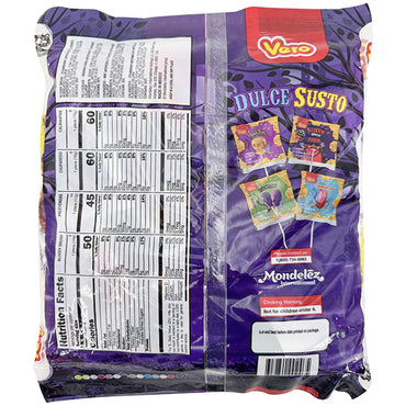 Vero Dulce Susto Mix Assorted Individually Wrapped Mexican Lollipops 40 Count