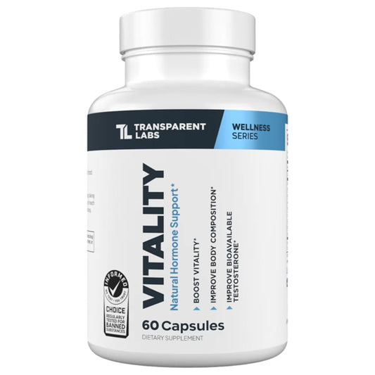 Transparent Labs Vitality Testosterone Booster Supplement for Men 60 Capsules