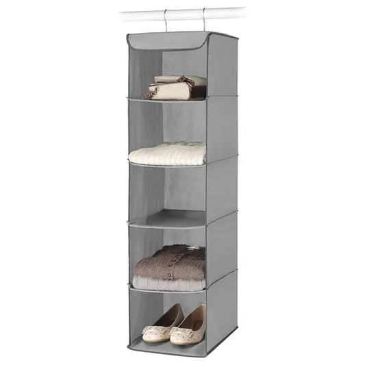 Whitmor 5 Section Closet Organizer Hanging Shelves with Sturdy Metal Frame Whitmor