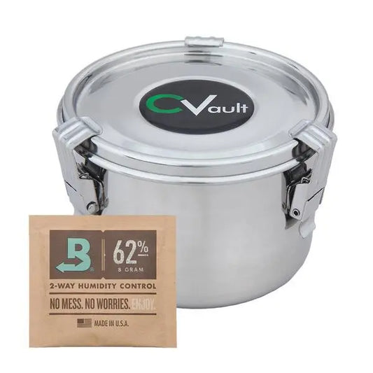 CVault Medium Humidity Control Airtight Metal Stash Container-CVault-Deal Society