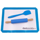 Deal Society Essentials Non Stick Silicone Baking Mat Half-Sheet (16-1/2" x 11-5/8") 2 Pack