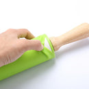 Non Stick Surface Wooden Handle Silicone Rolling Pin