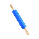 Non Stick Surface Wooden Handle Silicone Rolling Pin