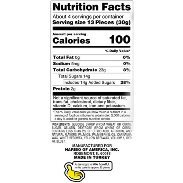 100 Pack - Haribo Goldbears Gummy Bears Original  Gummy Candy 0.4oz
