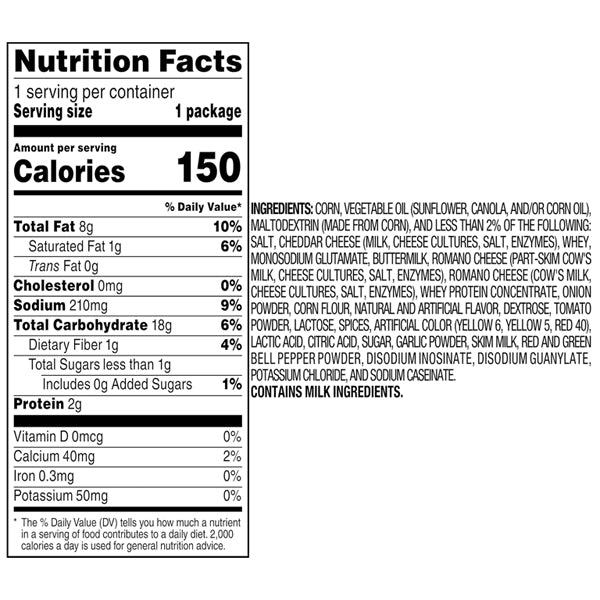 100 Pack - Doritos Nacho Cheese Flavored Tortilla Chips 1oz Bags