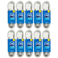 10 Pack - Total Home Slim Plug 6.5ft Three Outlet Extension Cord Total Home