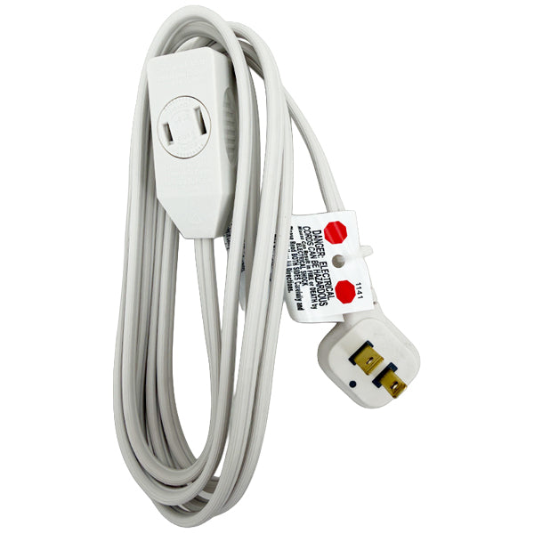 10 Pack - Total Home Slim Plug 6.5ft Three Outlet Extension Cord Total Home