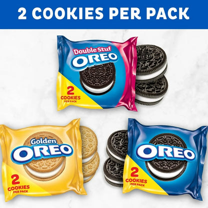 Oreo Cookie Variety Pack 120 Count Original Oreo, Golden Oreo & Double Stuf Snack Packs Nabisco Bulk Cookie Assortment