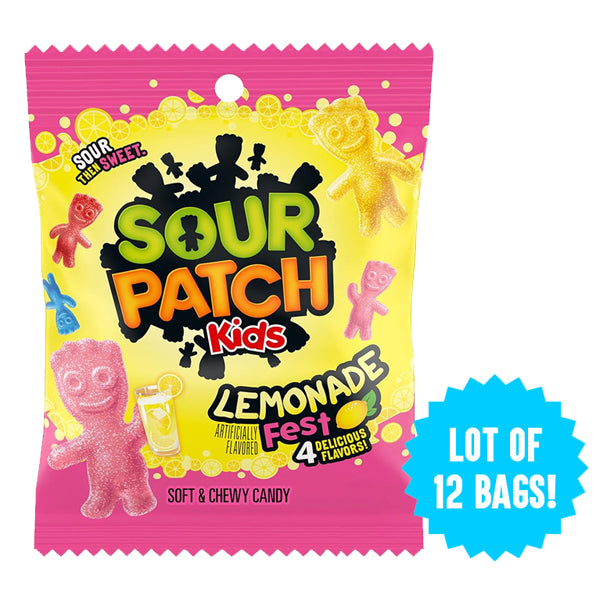 12 Pack - Sour Patch Kids Lemonade Fest Soft & Chewy Candy 3.61oz