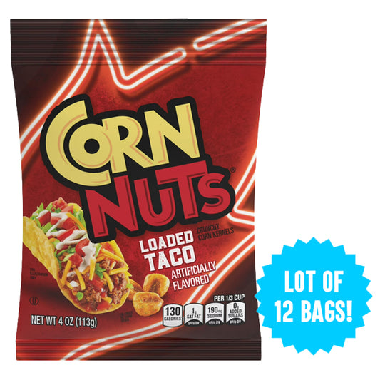 12 Pack - Corn Nuts Loaded Taco Flavored Crunchy Corn Kernels 4oz