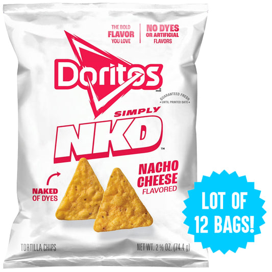 12 Pack - Doritos Simply NKD No Dyes Nacho Cheese Tortilla Chips 2.625oz