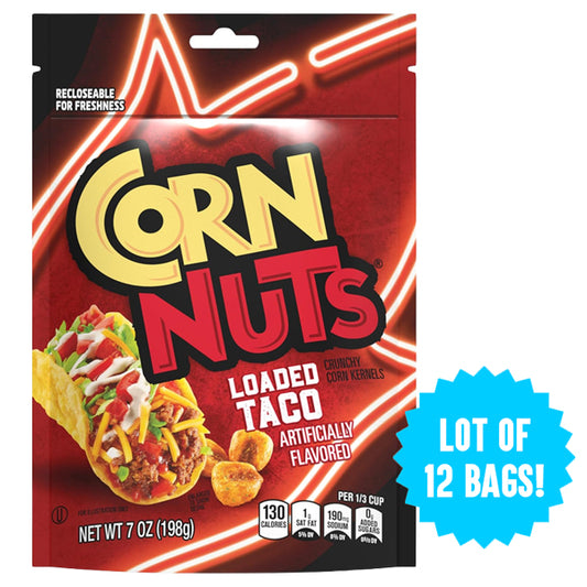 12 Pack - Corn Nuts Loaded Taco Flavored Crunchy Corn Kernel Snack 7oz
