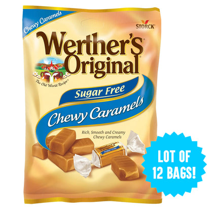 12 Pack - Werther's Original Chewy Sugar Free Caramel Candy 1.46oz