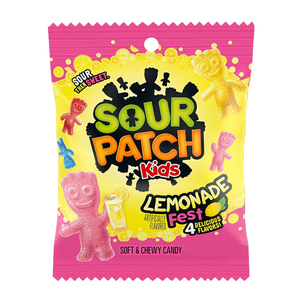 12 Pack - Sour Patch Kids Lemonade Fest Soft & Chewy Candy 3.61oz