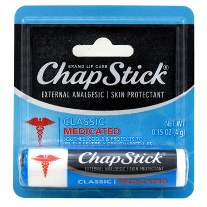 12 Pack - ChapStick Classic Medicated Lip Balm Tube 0.15oz