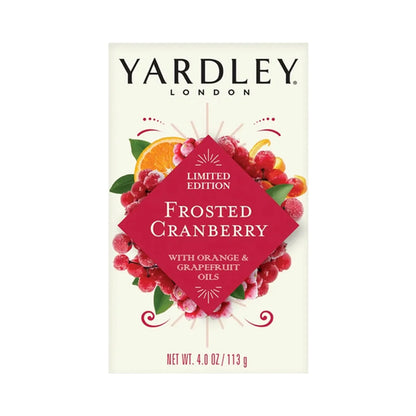 6 Pack - Yardley London Limited Edition Frosted Cranberry Moisturizing Bath Bar 4oz