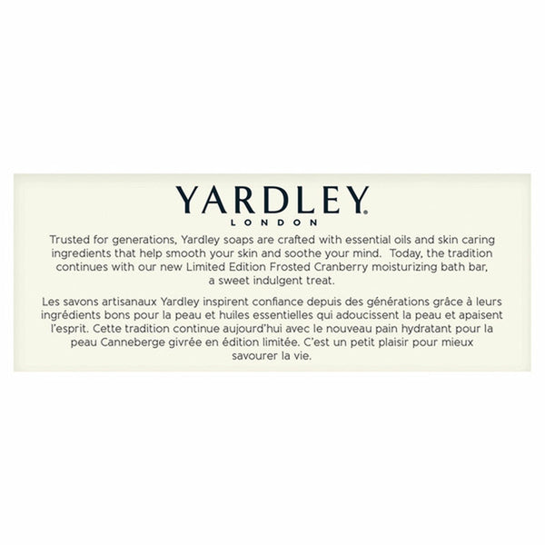 6 Pack - Yardley London Limited Edition Frosted Cranberry Moisturizing Bath Bar 4oz