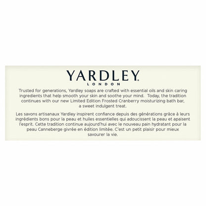 6 Pack - Yardley London Limited Edition Frosted Cranberry Moisturizing Bath Bar 4oz