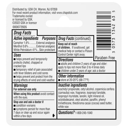 12 Pack - ChapStick Classic Medicated Lip Balm Tube 0.15oz