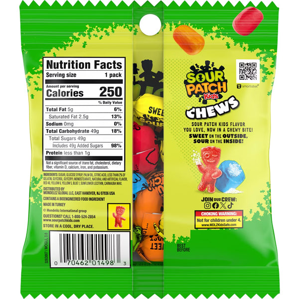 12 Pack - Sour Patch Kids Chews Soft & Chewy Candy, 2.12oz Sour Patch Kids
