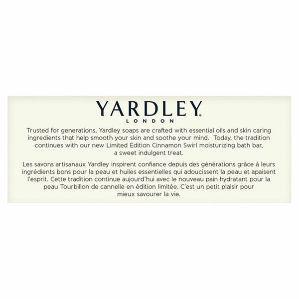 6 Pack - Yardley London Limited Edition Cinnamon Swirl Moisturizing Bath Bar 4oz