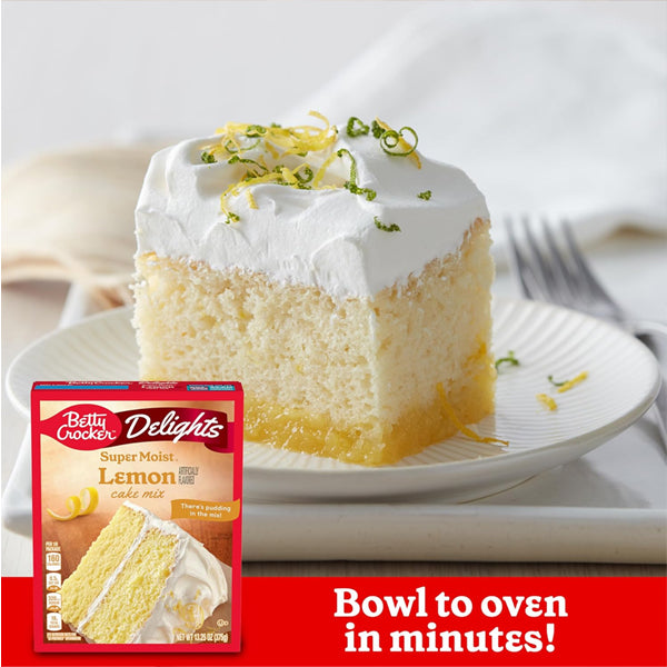 12 Pack - Betty Crocker Delights Super Moist Lemon Cake Mix 13.25oz